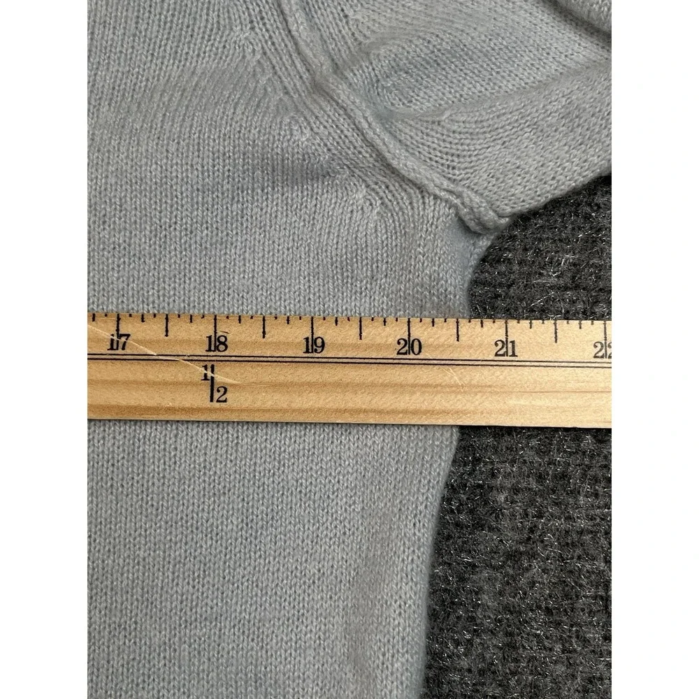 PUBLIC OPINION LONG‎ SLEEVE 100% CASHMERE CREW NECK SWEATER  Large BLUELuxury